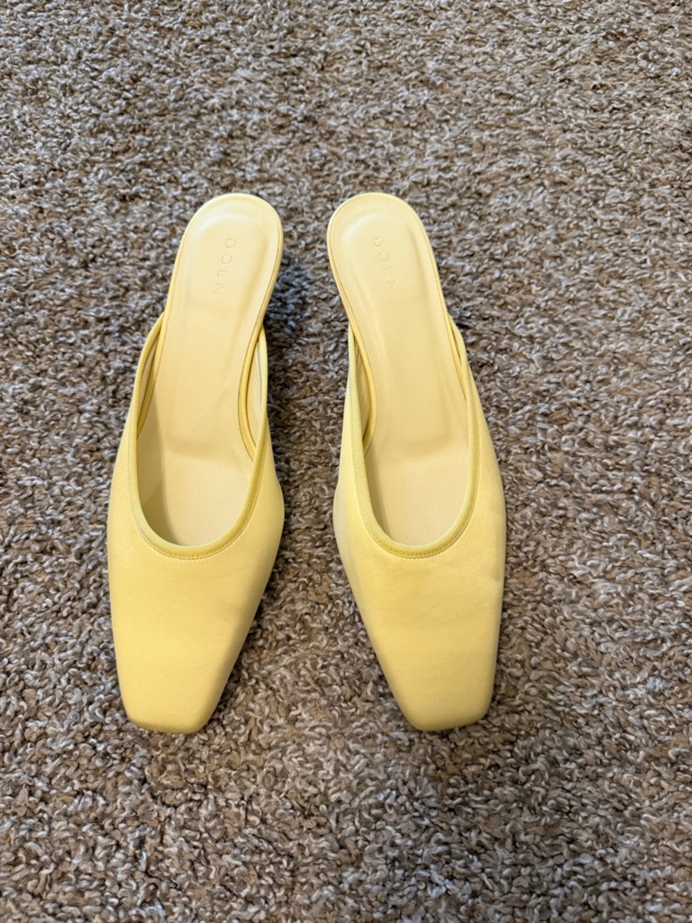 DÔEN Luma Satin Heel 38 - Butter Yellow - Picture 2 of 5